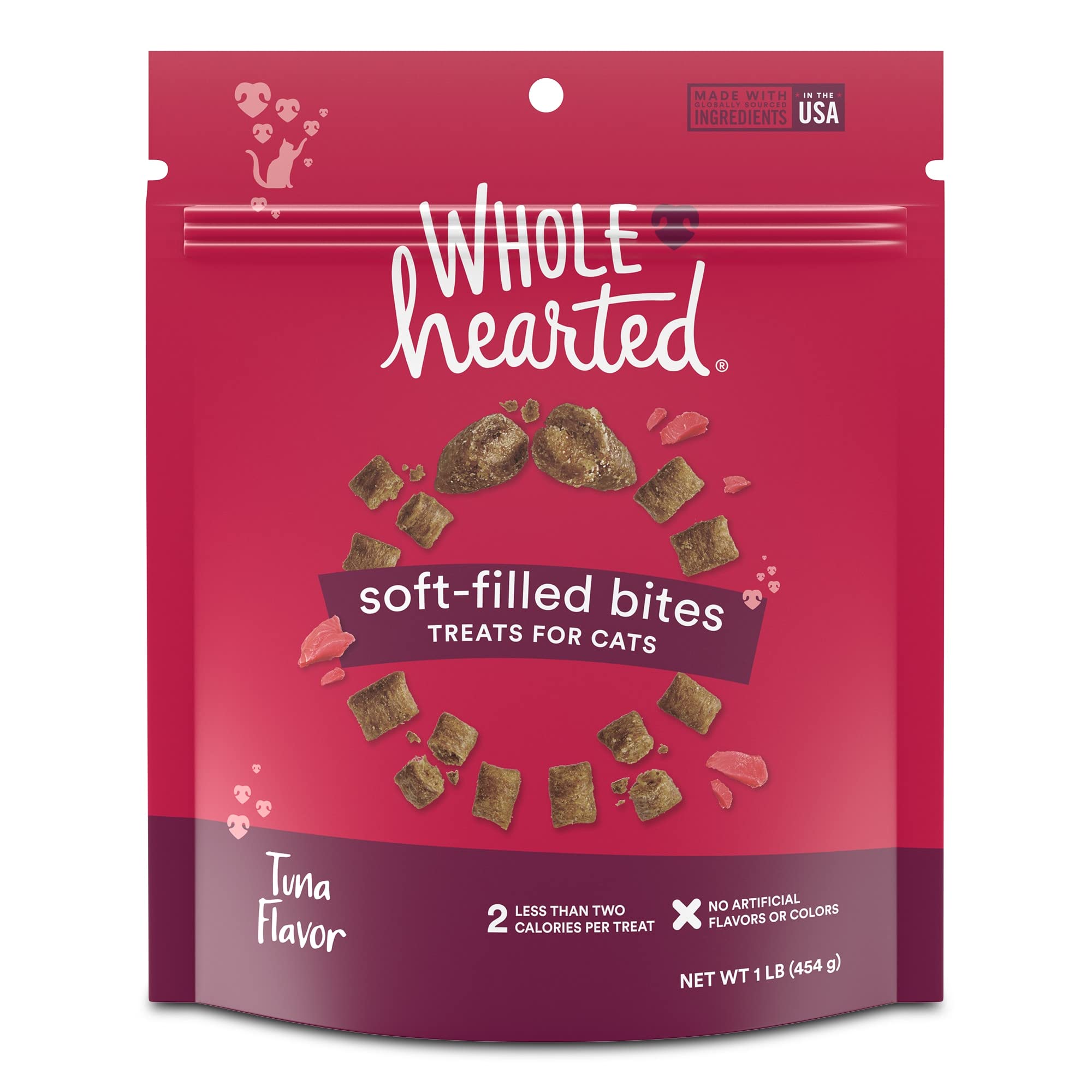 WholeHearted Tuna Flavor Soft-Filled Bites Cat Treats 16 oz.