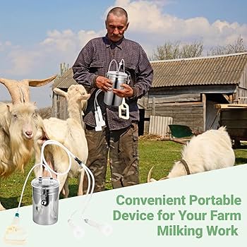 【nabe190様用】MILKING THE GOATMACHINE/ Goat Sale! 1 Goat Interpuls ITP205 SS bucket milker - Hamby Dairy
