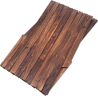 Expandable Solid Wood Garden Fence Panel Anti-Corrosion Lattice Partition for Courtyard Decoration Flexible DIY Wooden Fence Enclosure Smooth Surface Natural Wood Thick