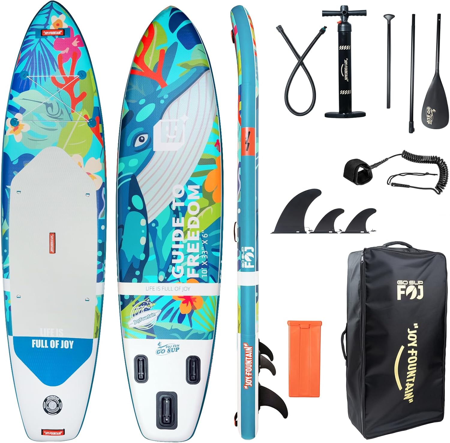 10'/11' Inflatable Stand Up Paddle Board with Premium SUP Paddleboard Accessories, Wide Stable Anti-Slip EVA Deck,Paddle Boards for Adults & Youth of All Skill Levels