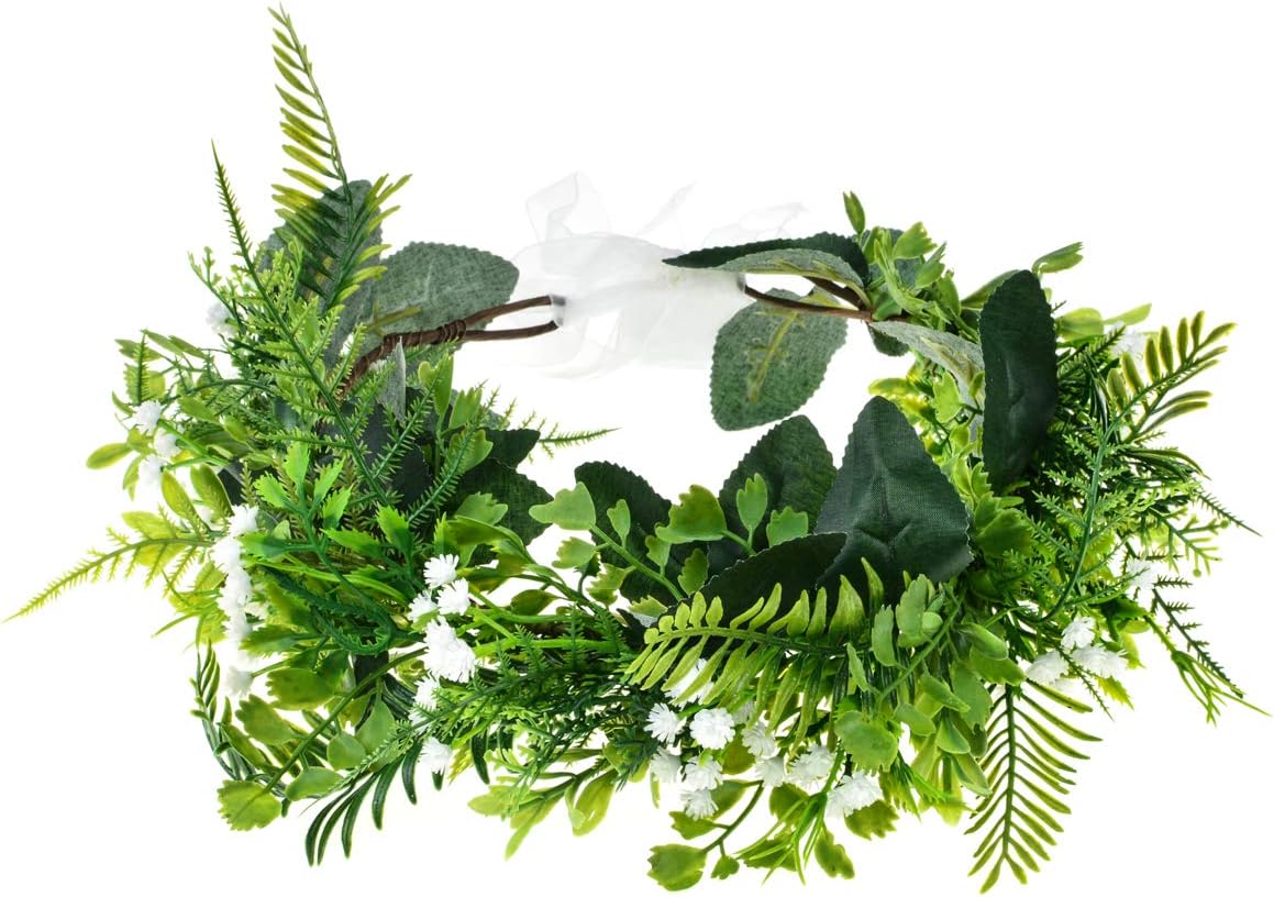 DreamLilyGreek Headpiece Bridal Leaf Crown Green Halo Bohemian Headpiece Grecian WeddingNC13 (Mix-leaf)