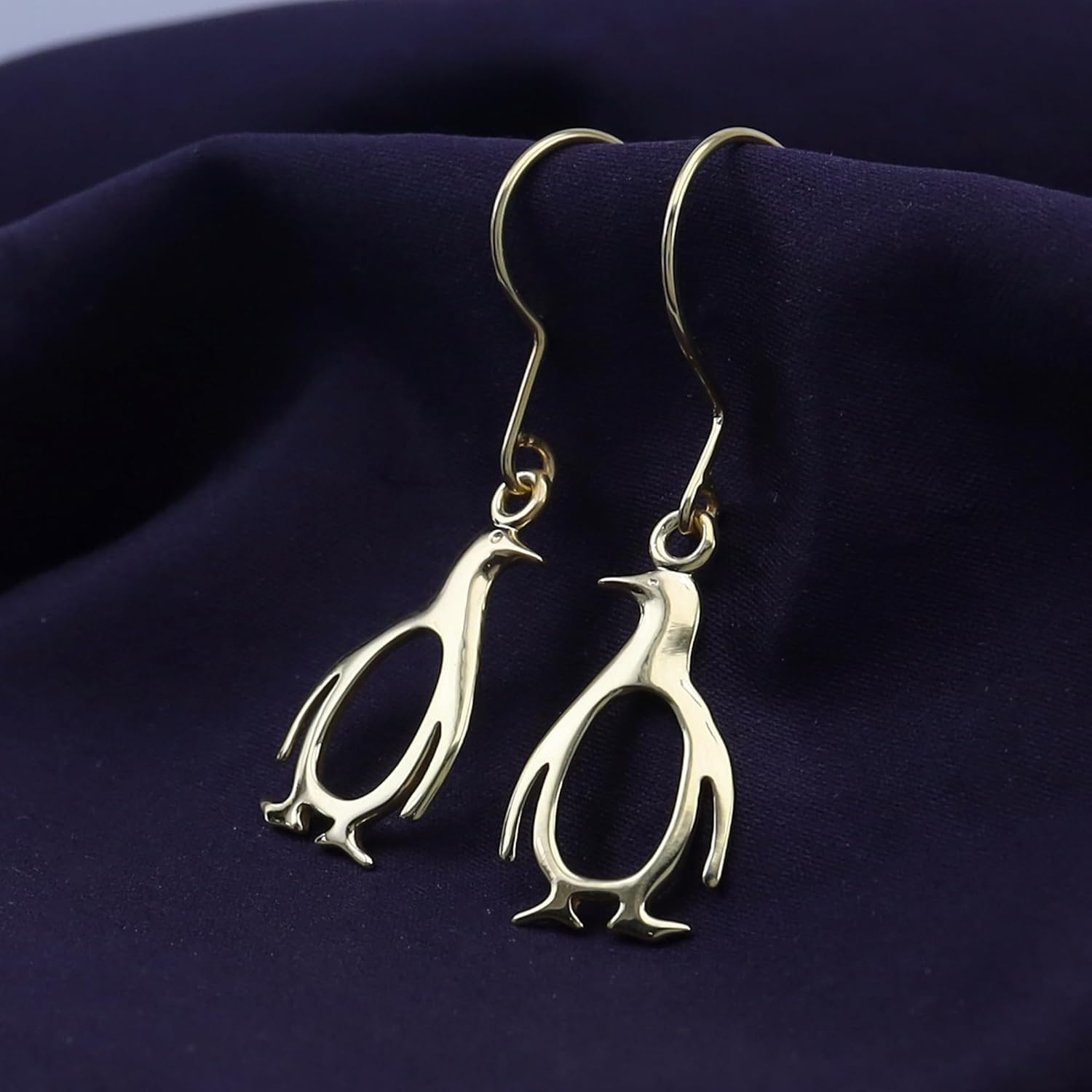 Penguin Earrings for Women – 14K Gold Over Sterling Silver Cute Animal Jewelry, Dainty Everyday Fishhook Dangle Earrings, Adorable Gift for Her - Image 3