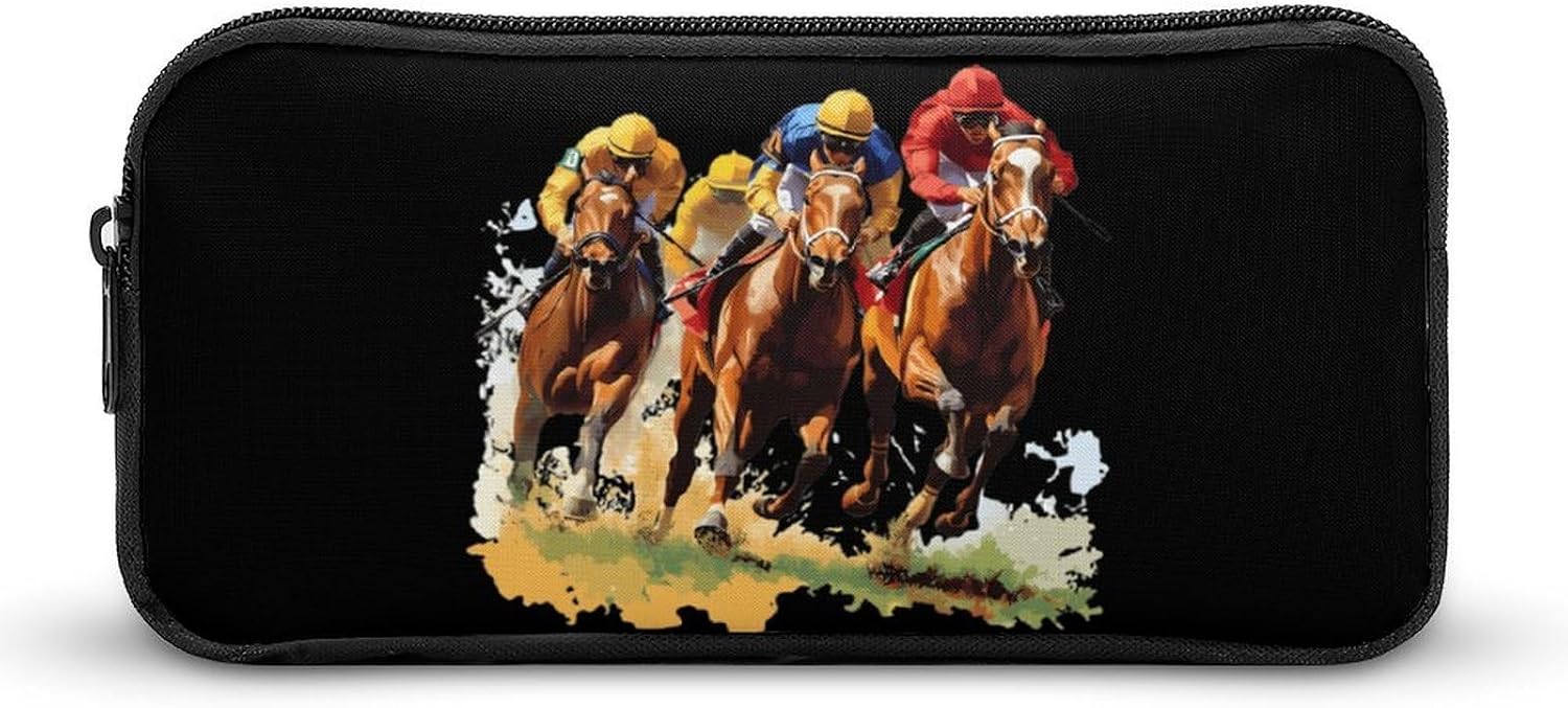 Jockeys Horses Racing Travel Cosmetic Bag Makeup Bag