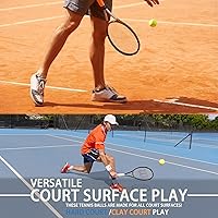 Vista 4 de Bulk Tennis Balls for Beginner – 12 Pack High Elasticity Practice Tennis Balls with Mesh Bag, Suit for Pet Dog Training, Fetching Azul claro-n