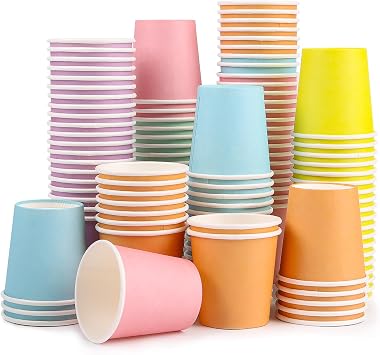 LOKIPA 120 PCS Paper Cups, 3OZ Disposable Mouthwash Cups Small Bathroom Cups for Hot or Cold Beverage, Home, Office, Party, Business, Events