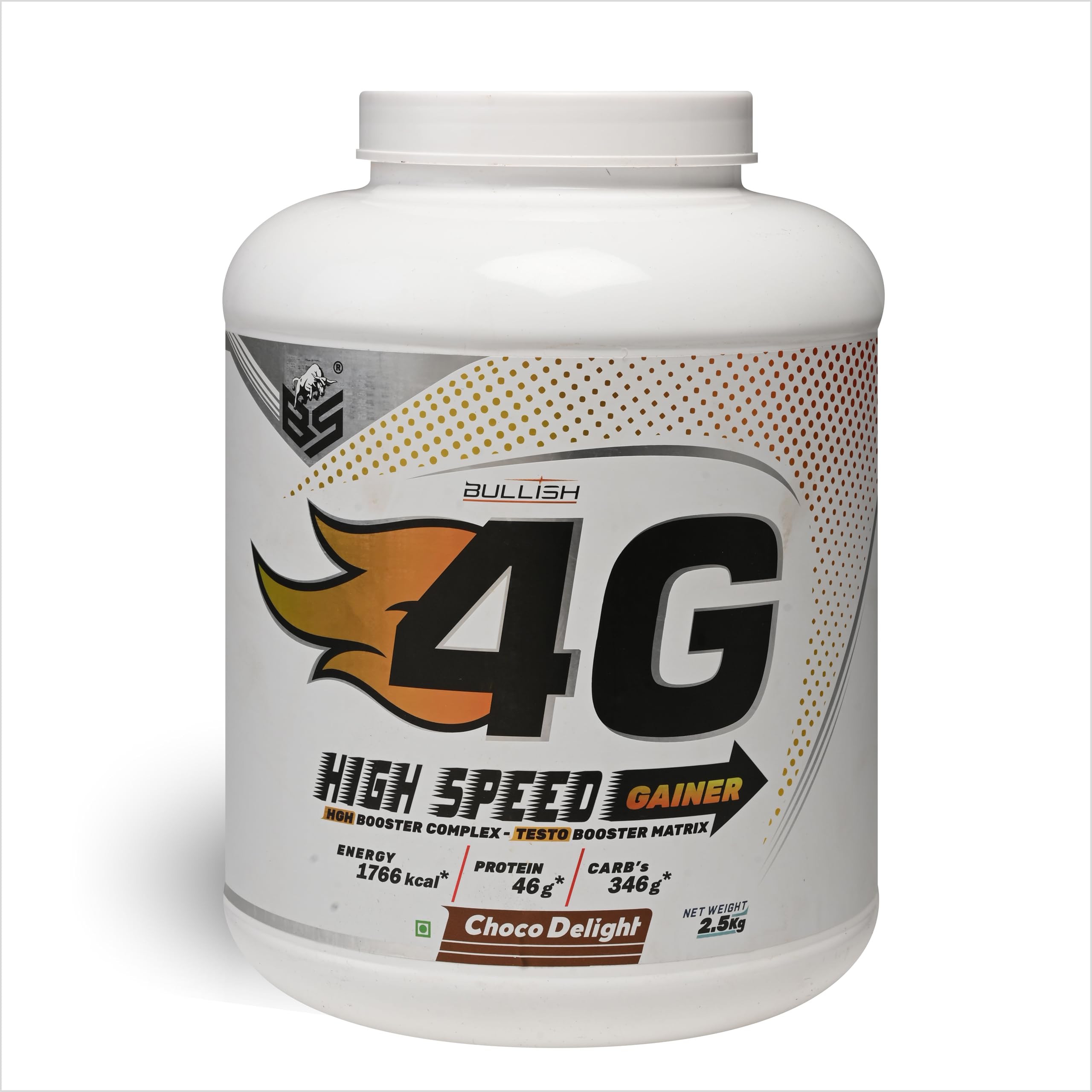 Bullish 4G High Speed Mass Gainer, Choco Delight Flavour, 2.5kg, 46g Protein, HGH Booster Complex-image-11
