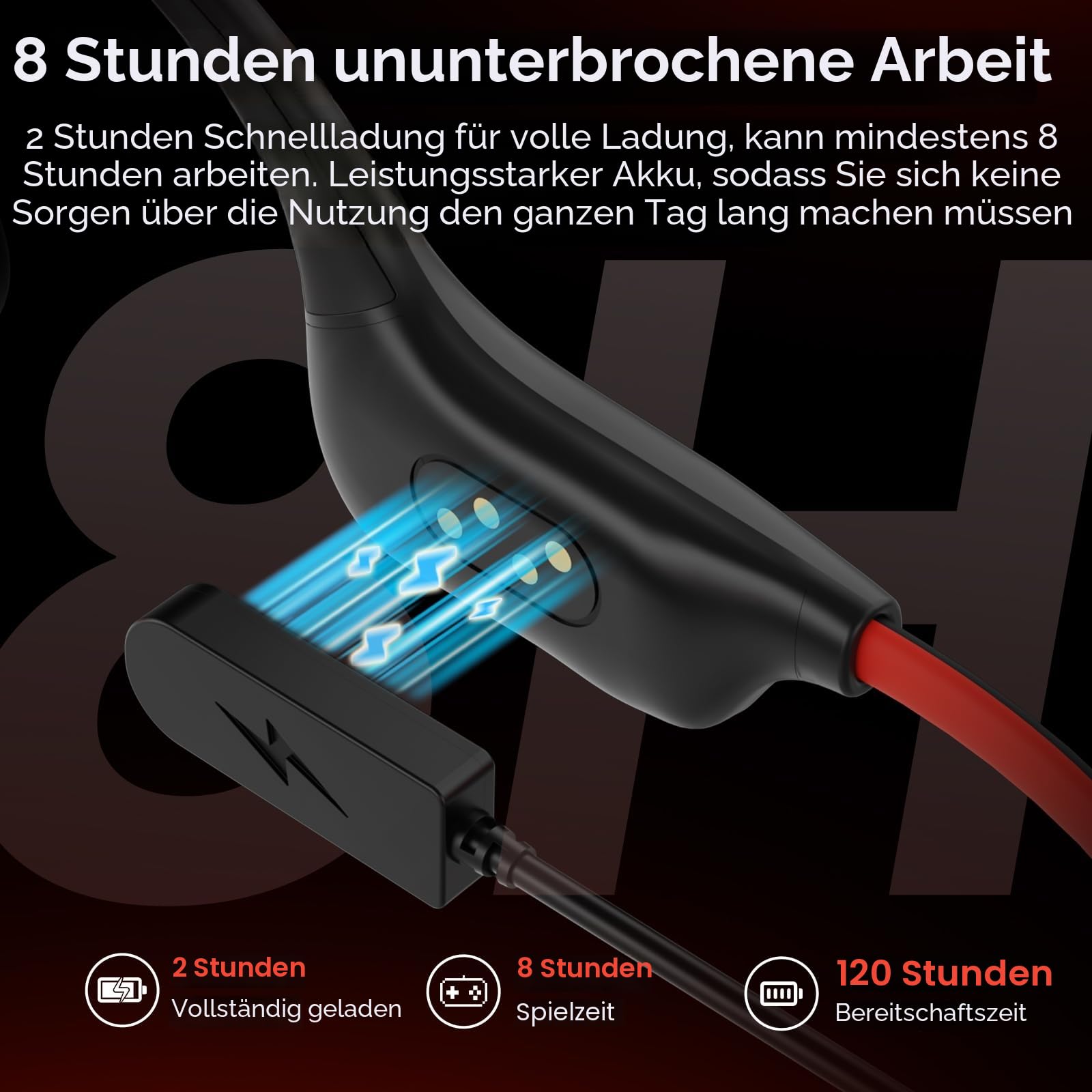 IFECCO Knochenschall Kopfhörer Schwimmen Bluetooth 6.0 - IP68 wasserdichte Open Ear KopfhöRer mit MP3-Player 8GB Speicher,Unterwasser Sport Kopfhörer für Schwimmen Laufen Fahrrad Surfen