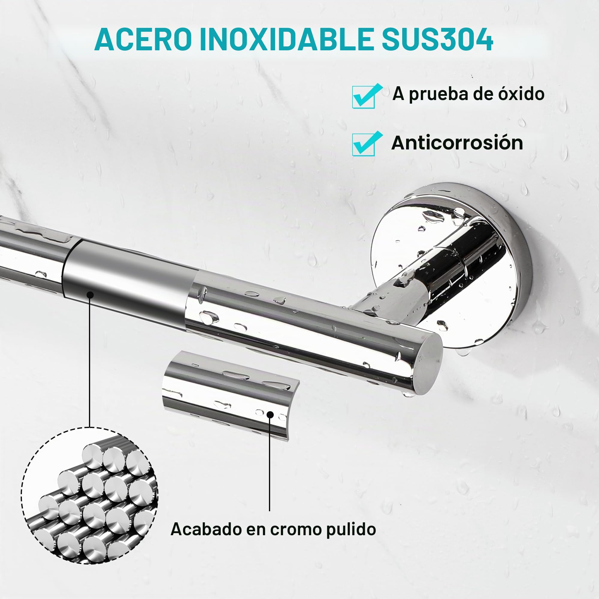 Toalleros de Baño, SAYAYO Toallero Accesorios Baño Toallero Pared Colgador Trapos Cocina Acero Inoxidable Toallero Pulido para Baño y Cocina 60CM