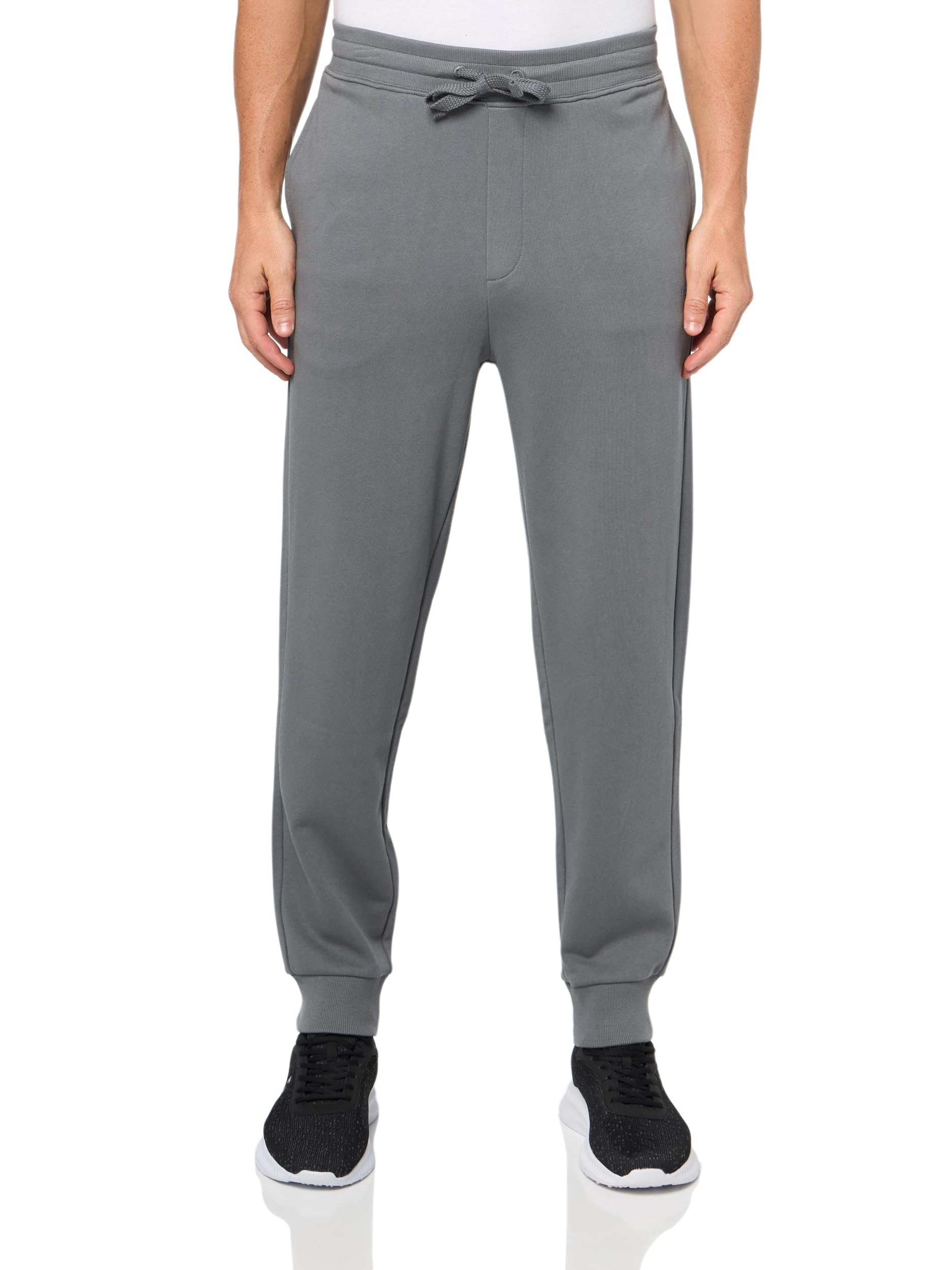 HUGO Men's Hit Logo French Terry Cuffed Joggers, Lava Smoke, X-Large