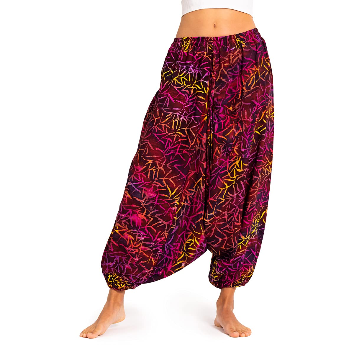 Panasiam Unisex B008 Purple Tones Aladin Pants L