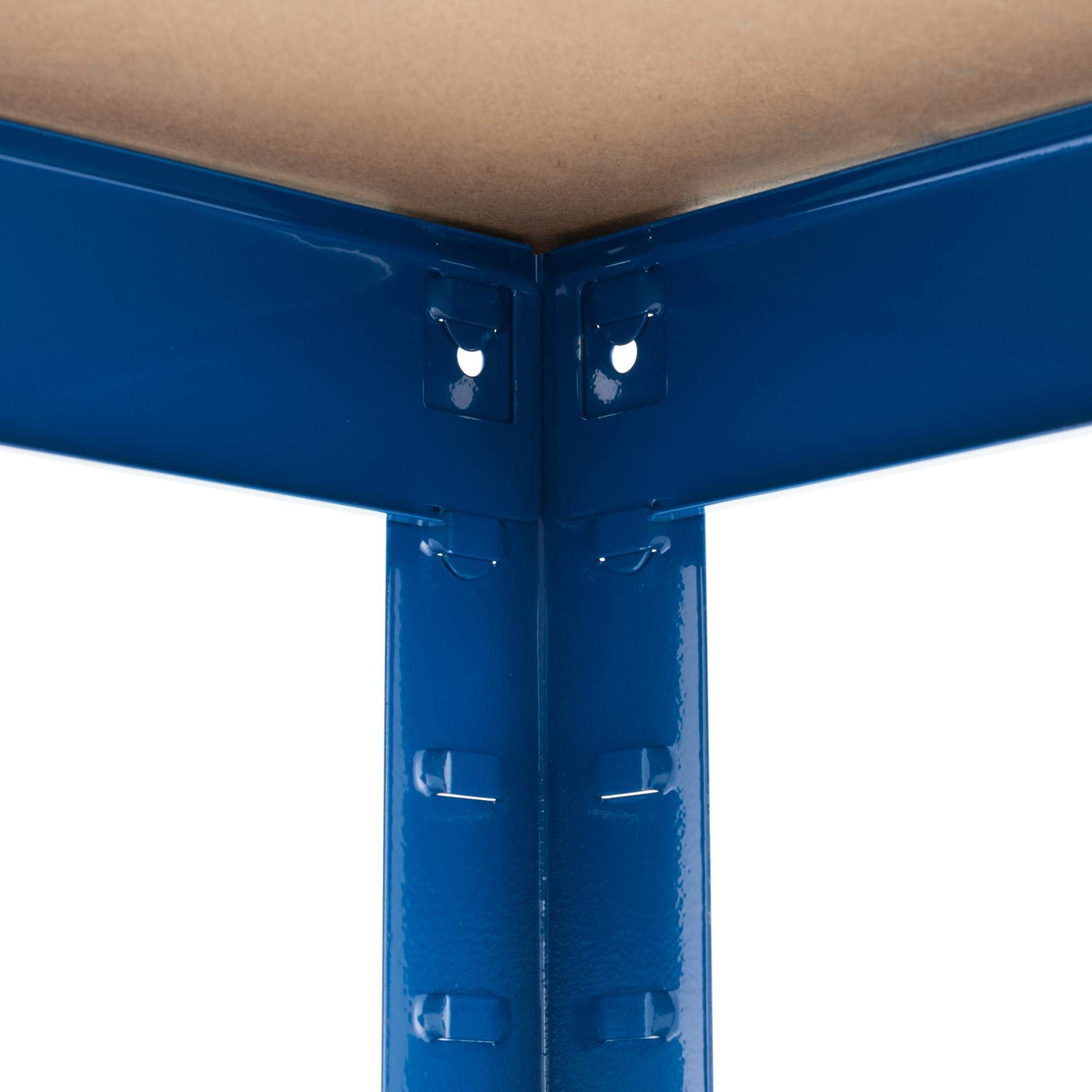 ESTEXO Lagerregal Steckregal Schwerlastregal Kellerregal Regal verzinkt Werkstattregal Werkbank Regal Blau 200x100x60cm | 875kg