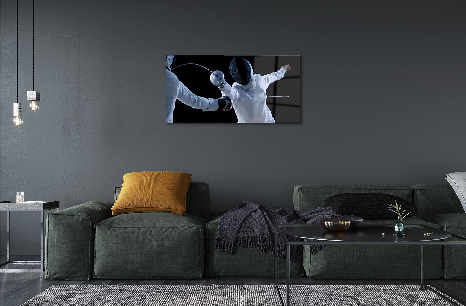 Tulup Cuadro de Cristal 120x60cm Impresa Decoración De Pared Mural Artes Marciales - Cartel con Verduras