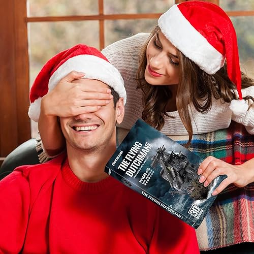 Vista 9 de Piececool Rompecabezas 3D de metal para adultos, kits de modelo de barco pirata holandés volador, kit de construcción de modelo de embarcación 3D