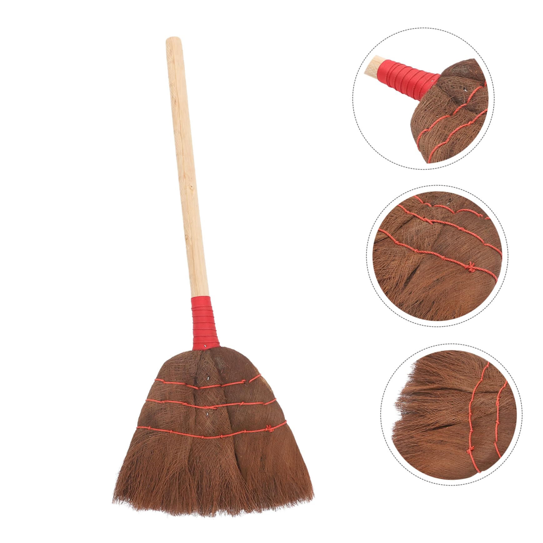 Beavorty Brown Silk Broom Dust Removing Broom Cleaning Broom Household Broom Household Cleaning Tool Broom Tool Cleaning Brush Home Cleaning Supplies Home Use Mini Broom Floor Broom