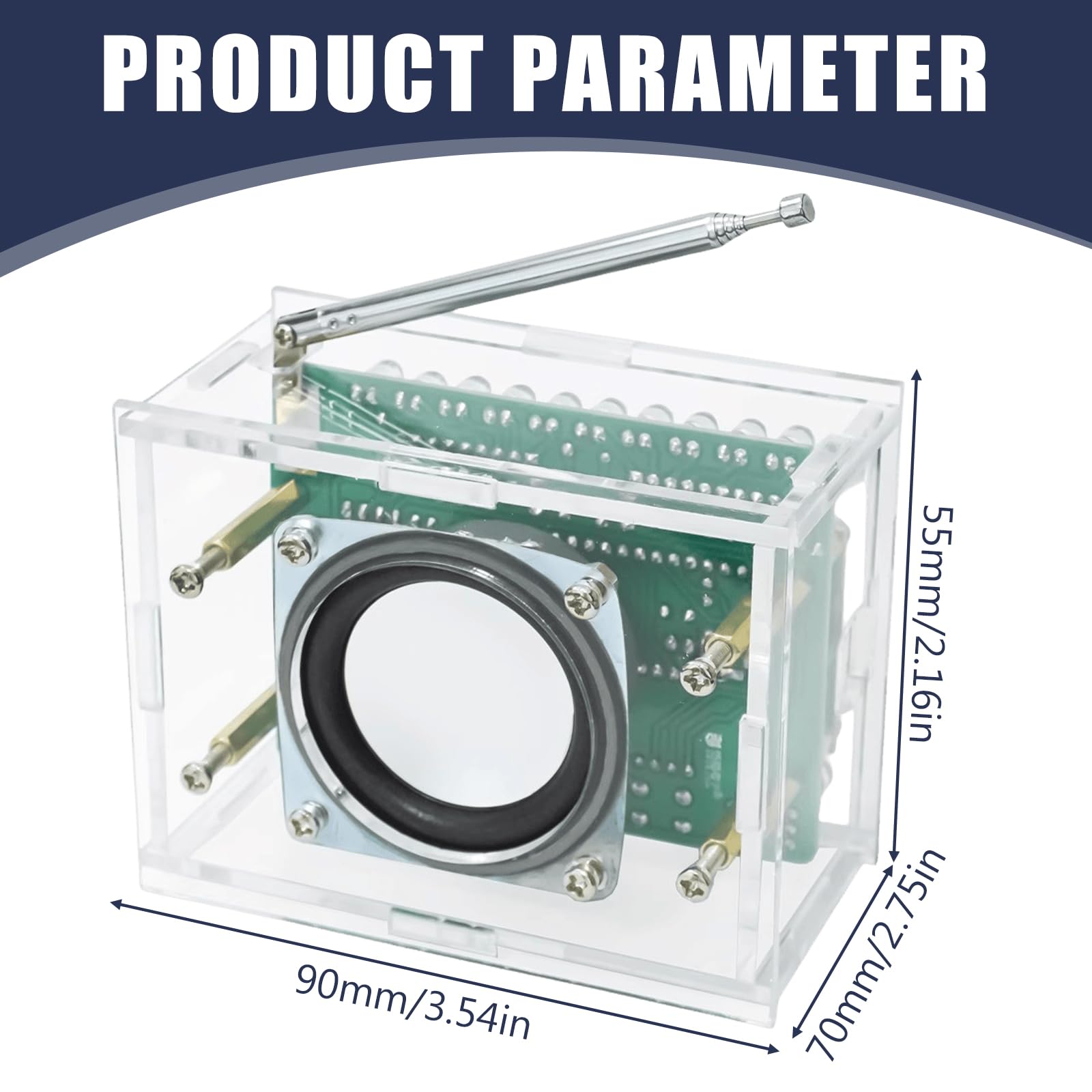 Lötübungs Kit, FM Radio Kits, DIY Elektronik Löt, Lötprojekte Bausatz Radio Modul, FM 87-108 MHz Drahtloser Empfänger zum Lernen und Lehren