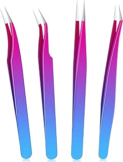 WRAPXPERT Vinyl Weeding Tools, 4 Pieces Pin Pen Weeding Tool Set with Weeder Tweezers for DIY, Weeding Vinyl,Scrapbooking,Lettering,Cutting,Splicing,Red & Blue