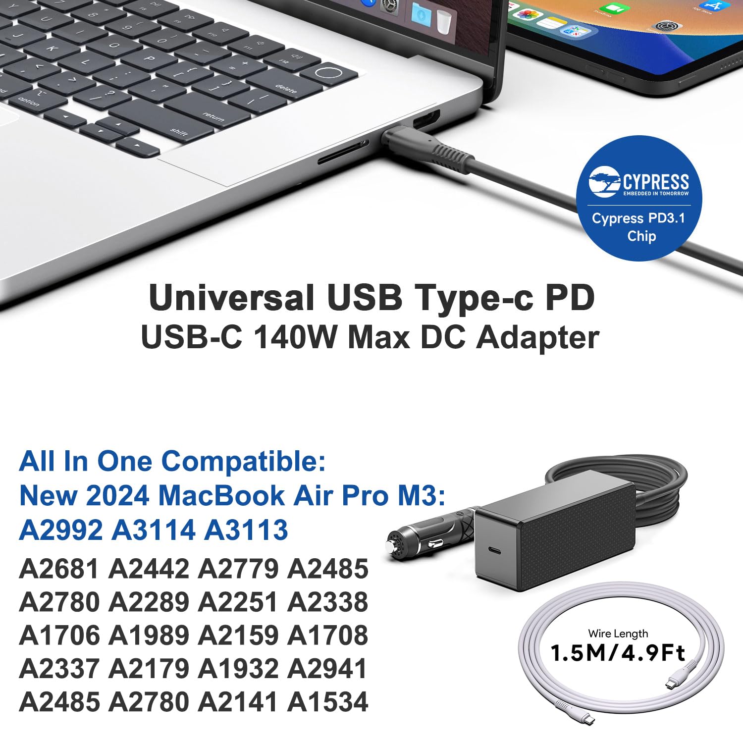 Amazon.com: HKY 140W 135W 130W 100W 95W 90W USB-C Laptop Car