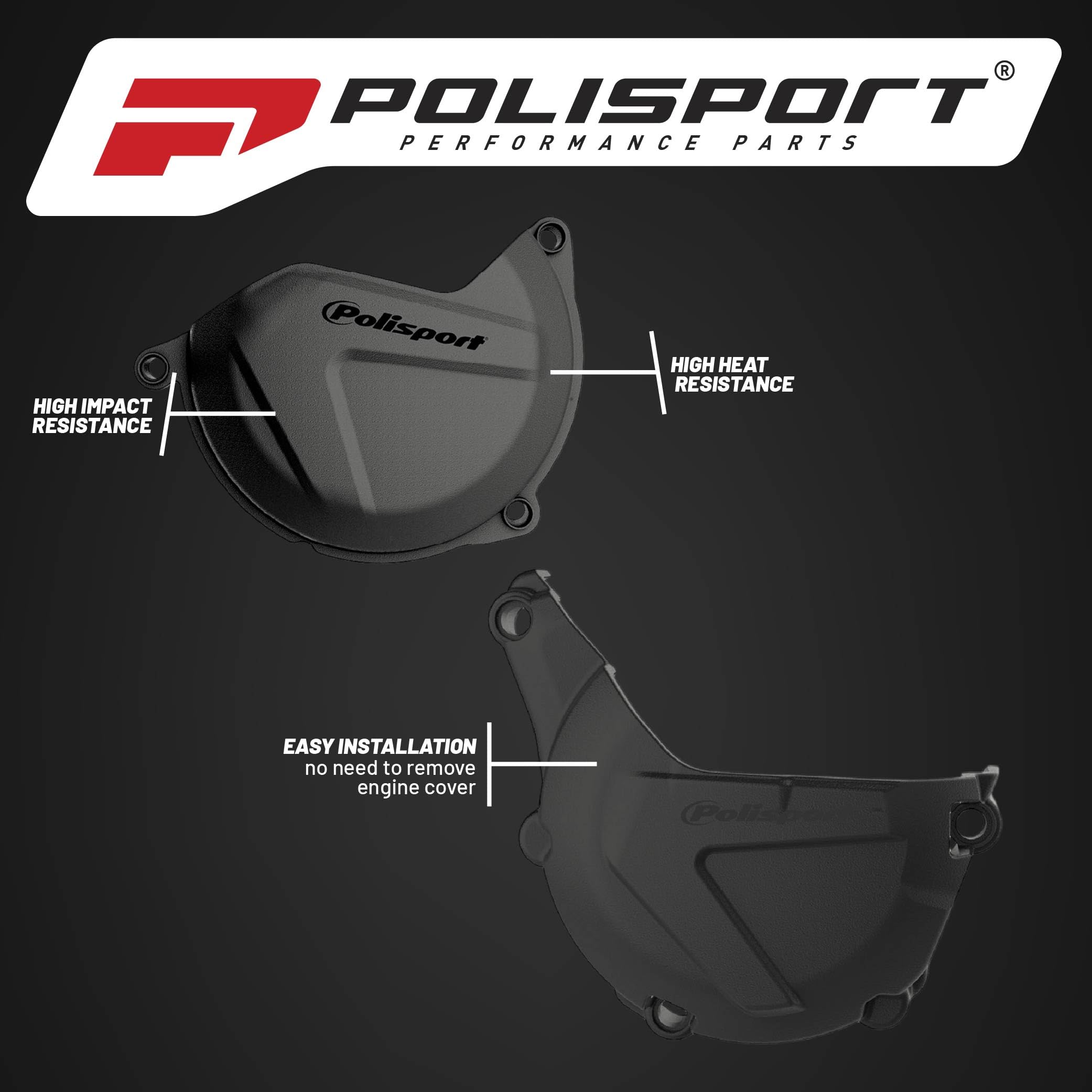 Polisport Os?ona sprz?g?a / pokrywy zap?onu, czarna