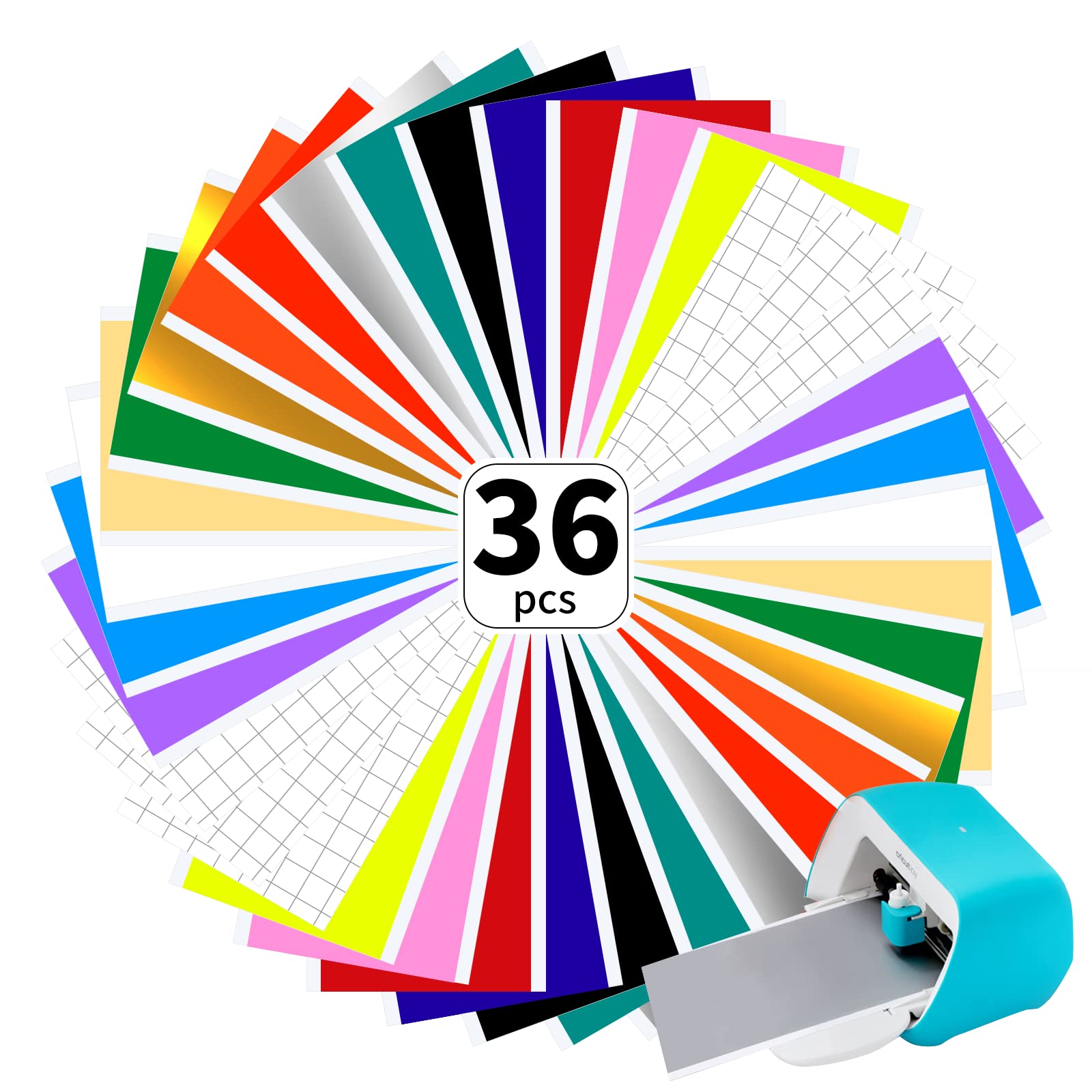 BocguySmart Vinyl Permanent for Cricut Joy, 14 cm x 30.5 cm Vinyl Film Plotter, Transfer Film Plotter Set for Laptops, Phones, Walls and More