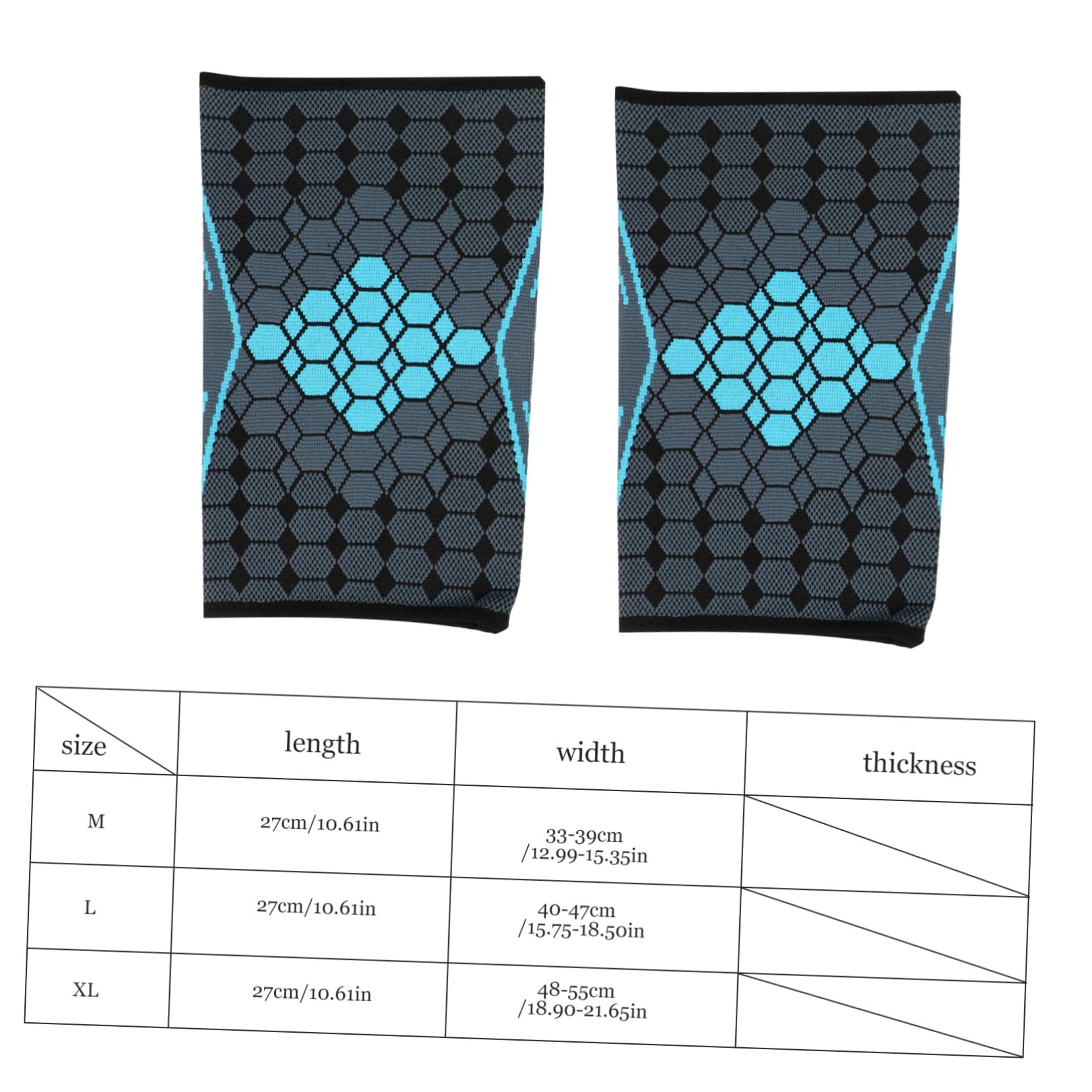 Mobestech 2pcs Nylon Sports Knee Pads for Running Compression Knee Sleeves for Basketball and Fitness Protective Gear for Patella Support