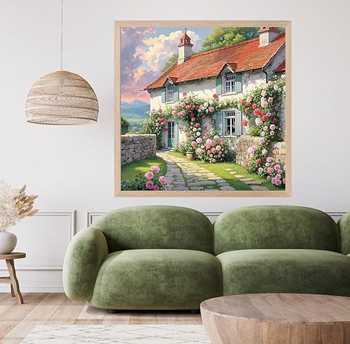 Miniatura 10 de Paquete de 4 kits de pintura de diamantes para adultos, kits de pintura de diamantes 5D por números, kits de arte de puntos de diamante, kits de