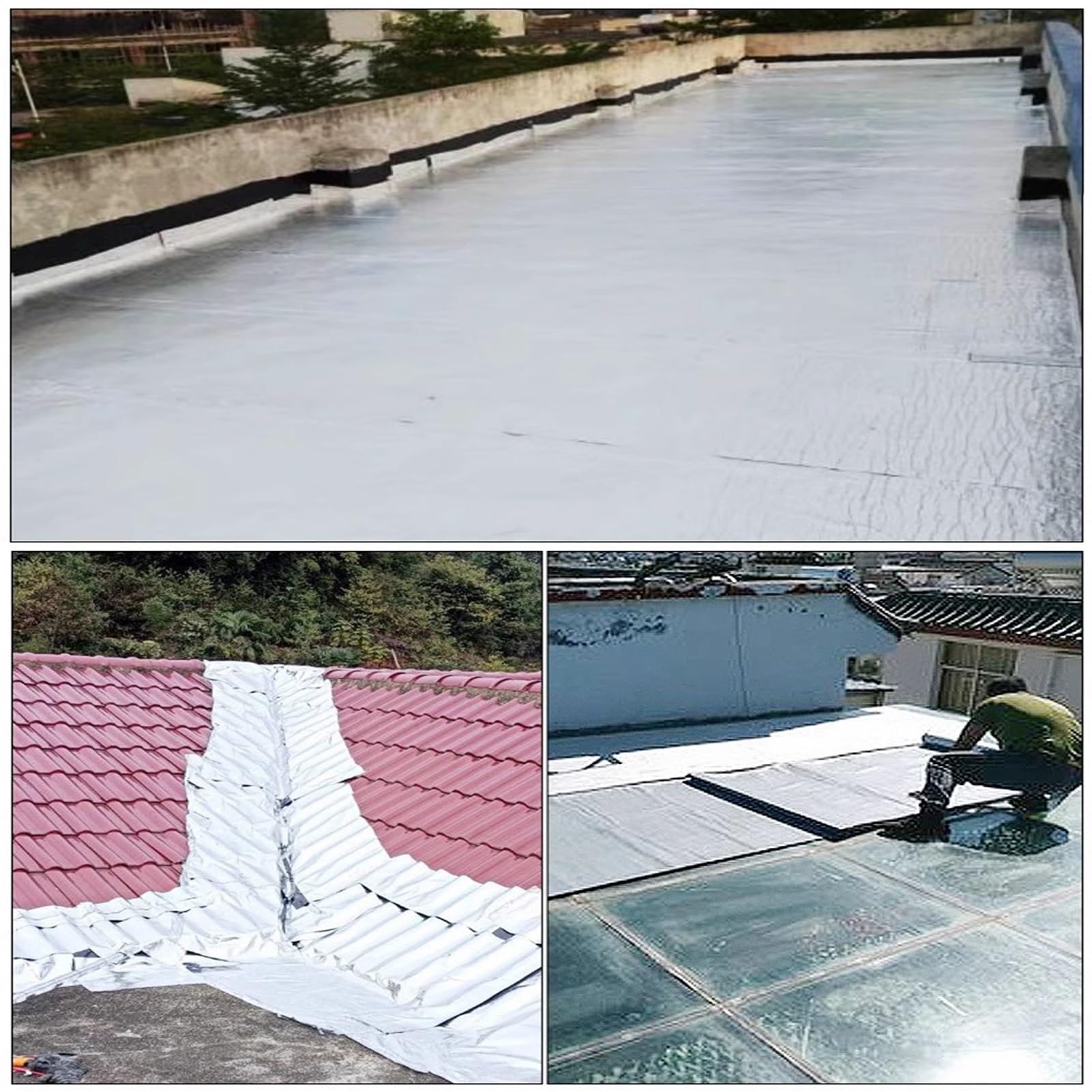 Nastro adesivo impermeabile per riparazioni di tetti, tubi, metallo e finestre, con protezione UV e isolamento termico