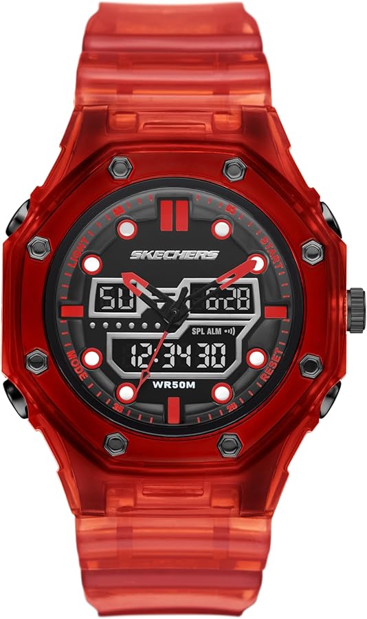 Amazon | [スケッチャーズ] 腕時計 MATFIELD SR1166 メンズ レッド