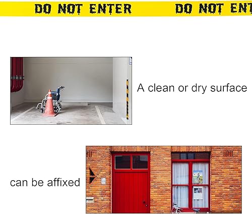 Miniatura 5 de Decoraciones de Halloween, rollo de cinta de precaución de Halloween, 1.9 in x 82.0 ft, decoraciones de Halloween para fiestas de miedo para