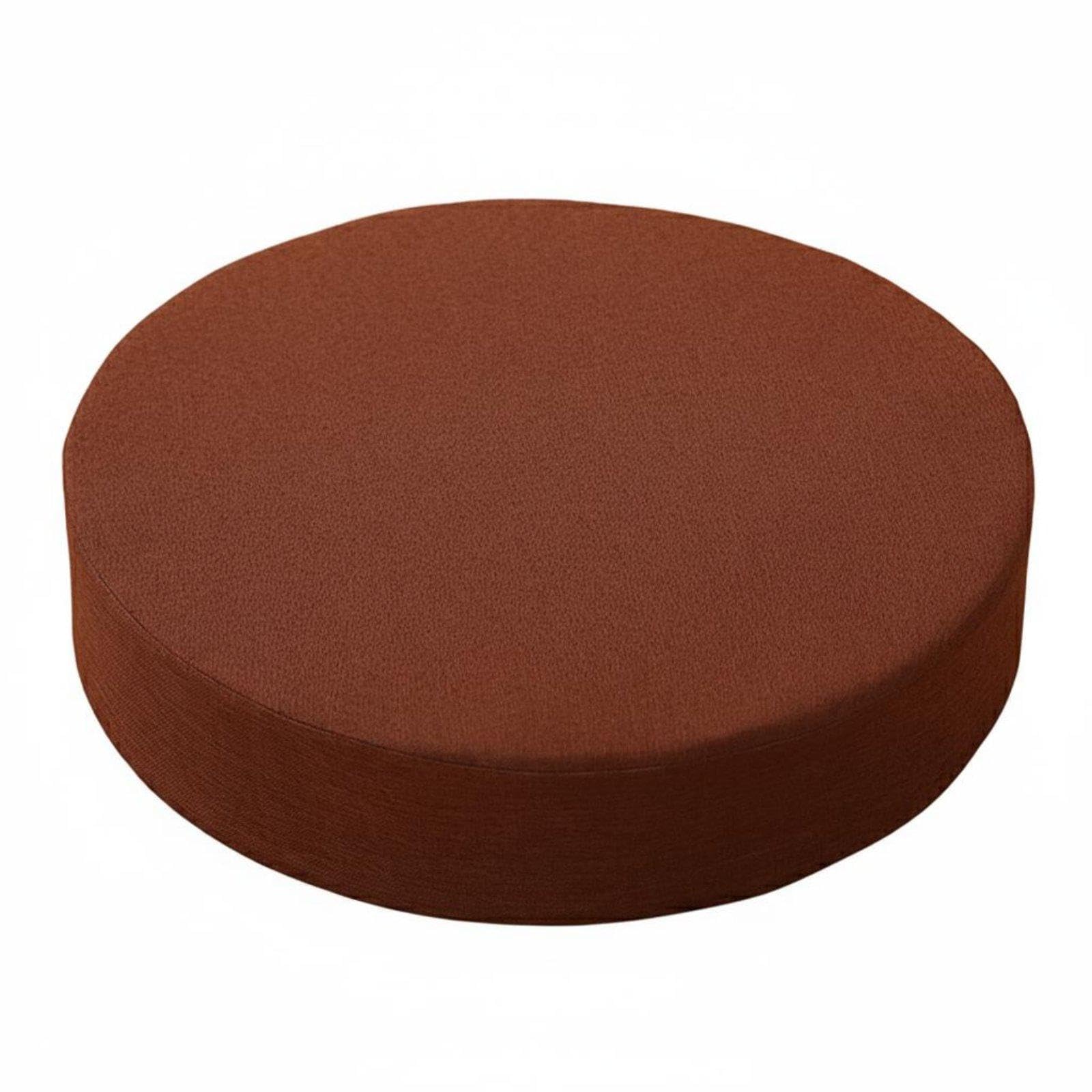 Japanese Tatami Cushion Removable Washable Cover Round Meditation Cushion Breathable Linen Textile Thick Floor Pouf for Exercise Practitioners Coffee 40x10cm-image-8