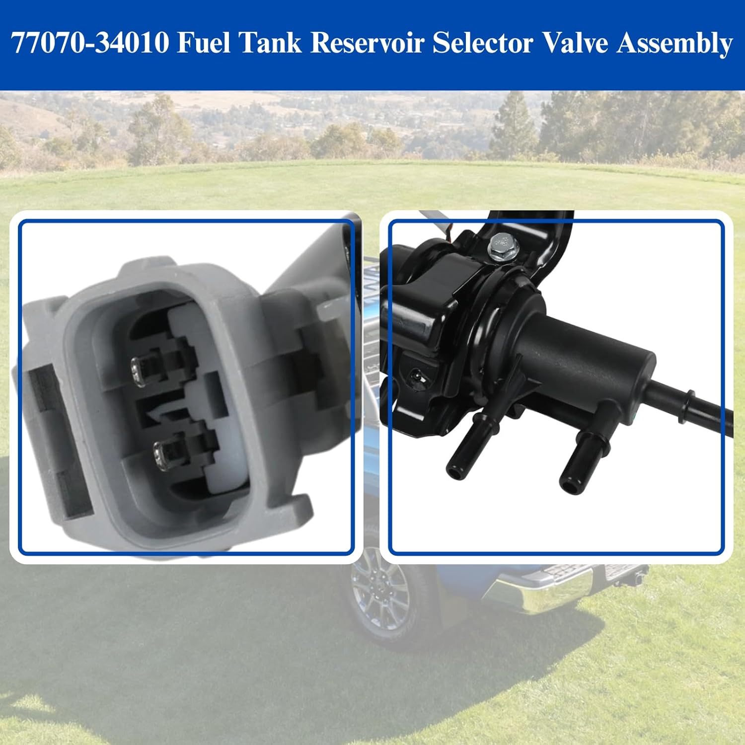 77070-34010 Fuel Tank Reservoir Selector Valve Assembly Solenoid For Toyota Tundra 2008-2020, For Toyota Sequoia 2008-2018, Replace 7707034010