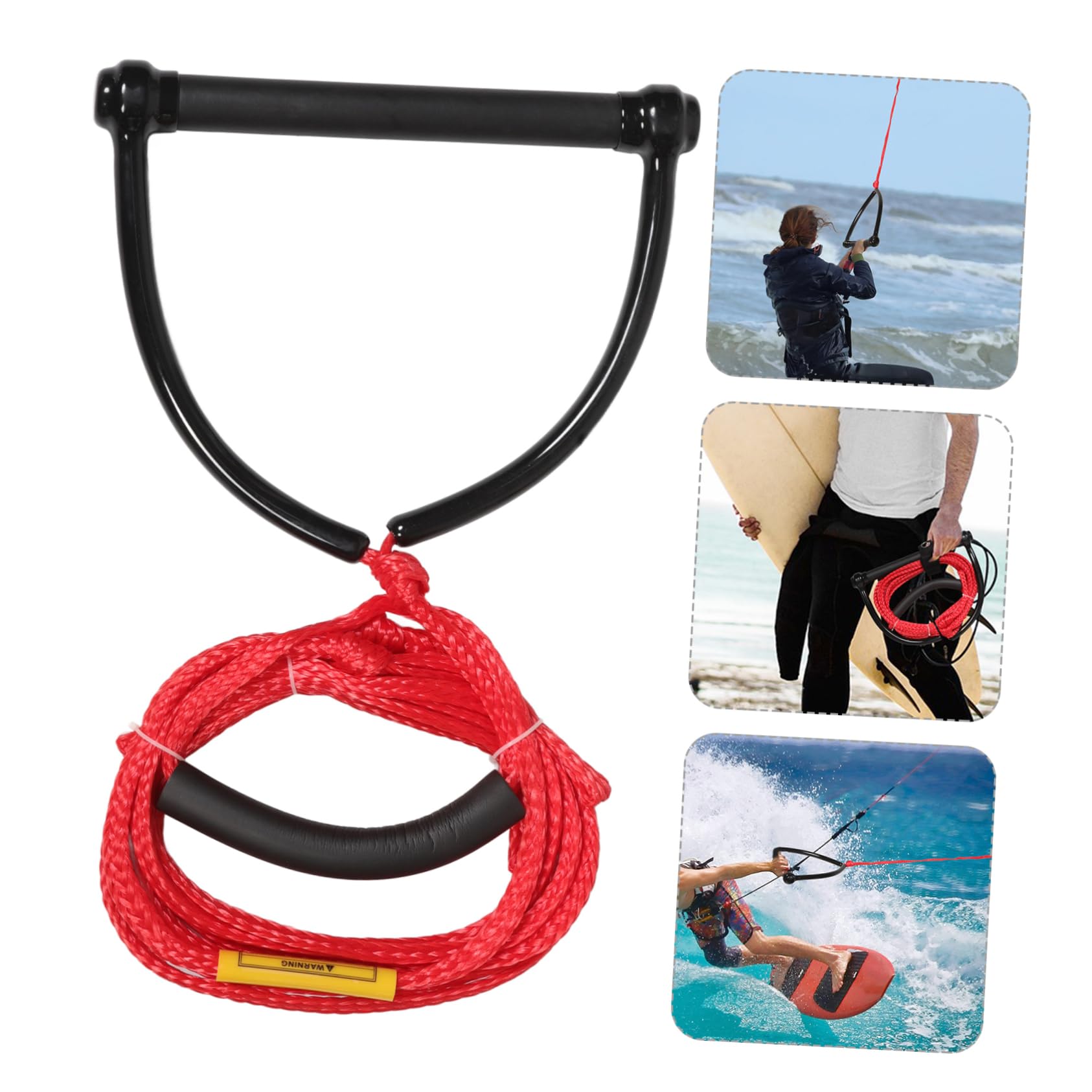 Cuerda Portátil para Wakeboard Esqui Acuático Resistente Al Desgaste Mango Cómodo
