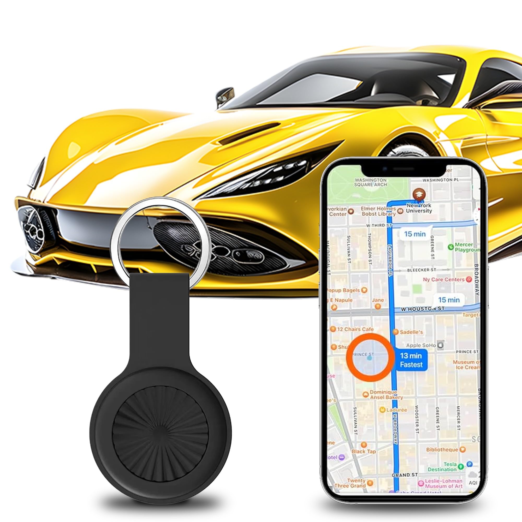 GPS Tracker for Vehicles, Mini Portable Car GPS Tracking of iOS & Android App Support, Full Global Coverage Location GPS Tracker for Dogs,No Subscription Required/No Monthly Fee/No SIM Card Required
