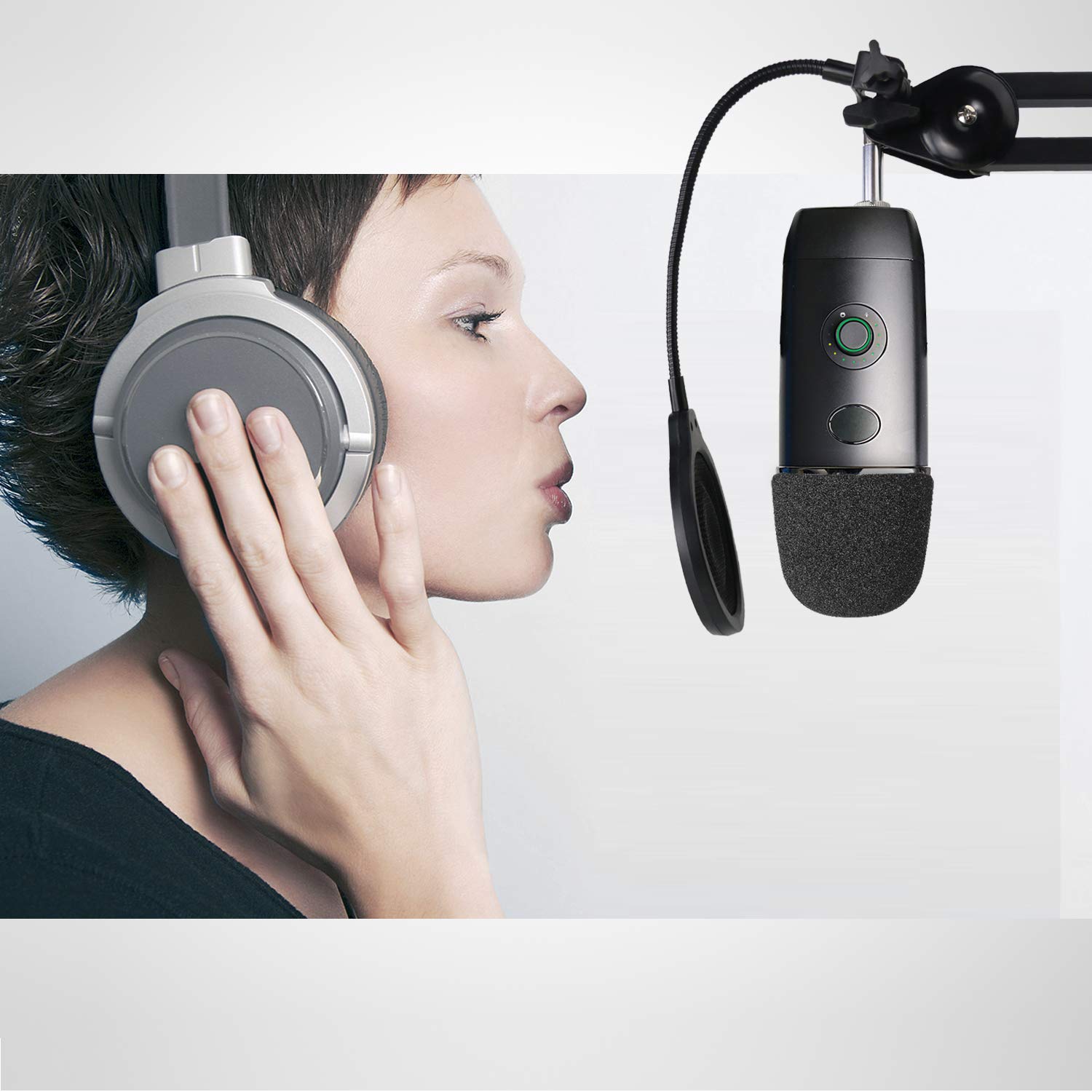 Microphone Bonnette en Mousse avec Filtre Anti Pop - Mousse Micro avec Bouclier de Microphone 3 Couches Améliorant la Qualité Sonore pour Microphone à Condensateur USB Blue Yeti X par YOUSHARES