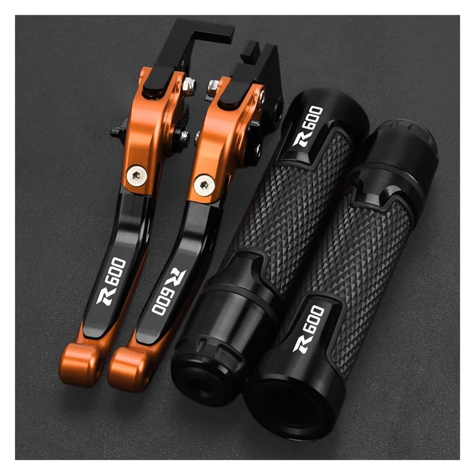 AOBEYO Motorcycle Control Levers Brake Clutch Levers for Suzuki GSX-R600 GSXR 600 1992-1993 Handlebar Grips(3)