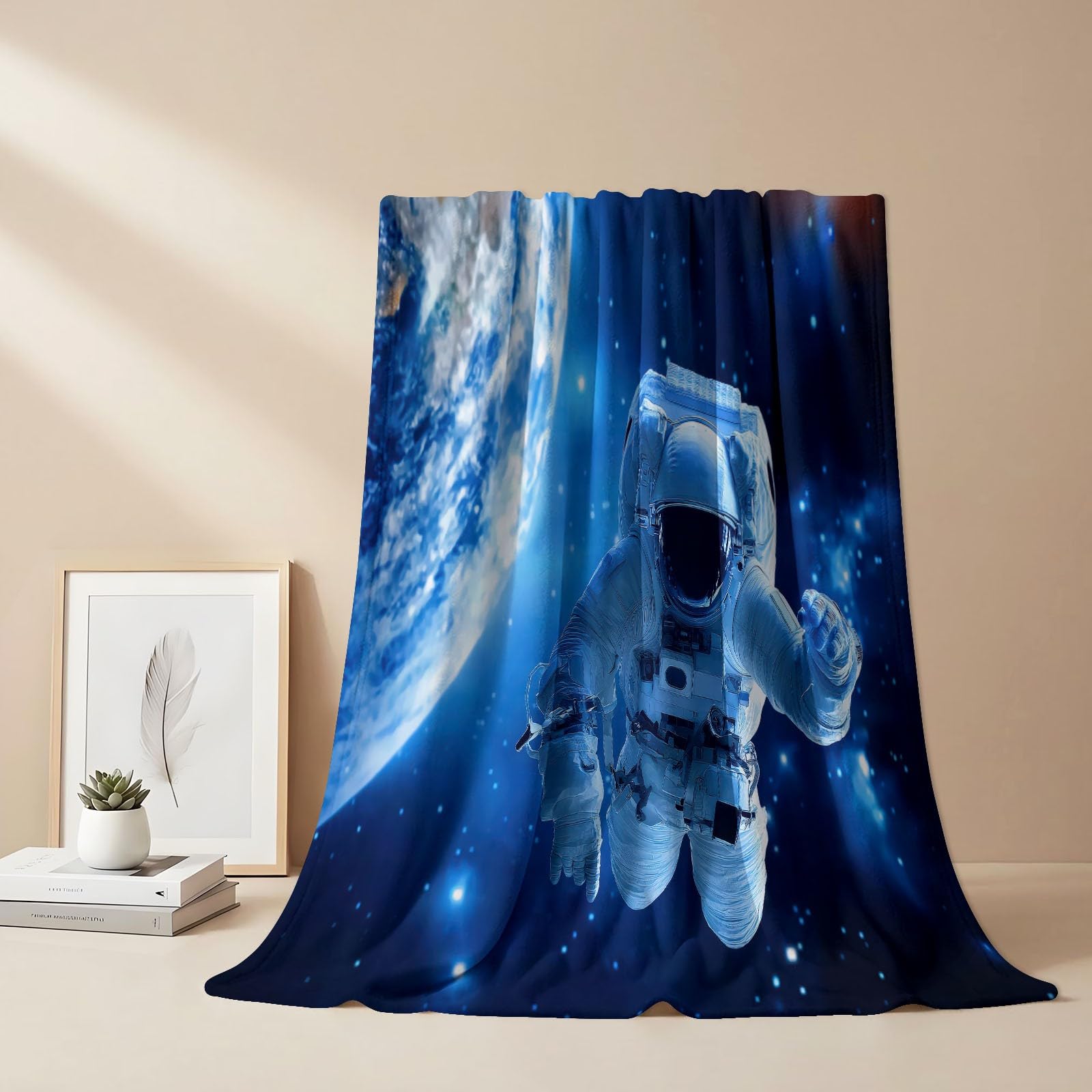Koc Space Universe 150 x 200 cm, miękki, na sofę, łóżko, flanelowy koc