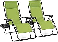 Vista 12 de Giantex Zero Gravity - Silla reclinable para patio al aire libre con portavasos y almohada extraíble, respaldo ajustable, silla de salón