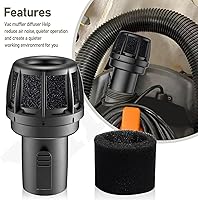 Vista 3 de Muffler Diffuser Wet/Dry Vac Attachment (2-1/2 inch) CMXZVBE38660 Compatible with Craftsman Shop Vacuums Diffuser with Replacement Sponge