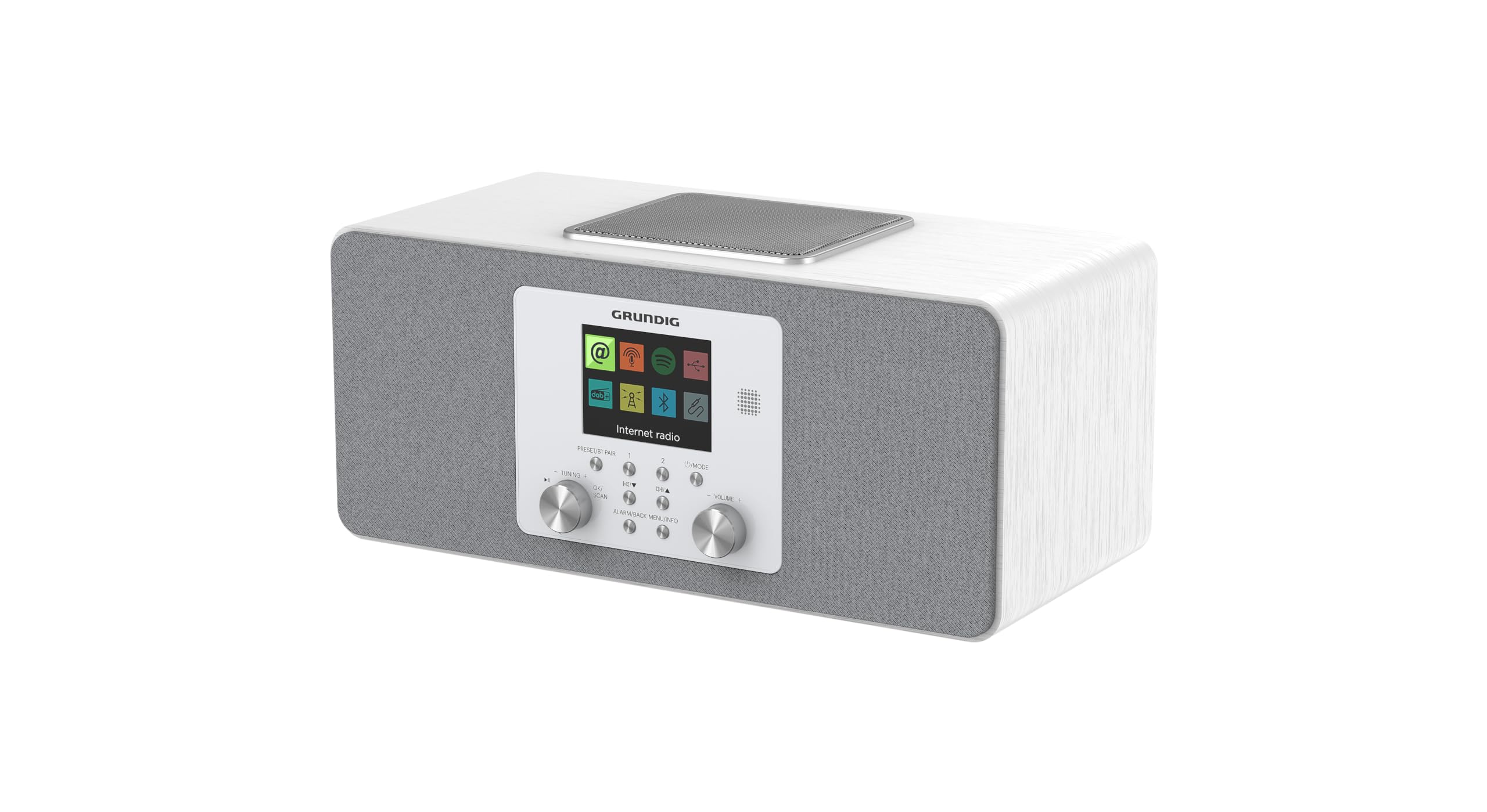 MEDION P85063 Internet Keukenradio met DAB (Radio voor in de kast, WLAN, FM, Spotify Connect, DLNA-/UPnP, kleurendisplay) wit