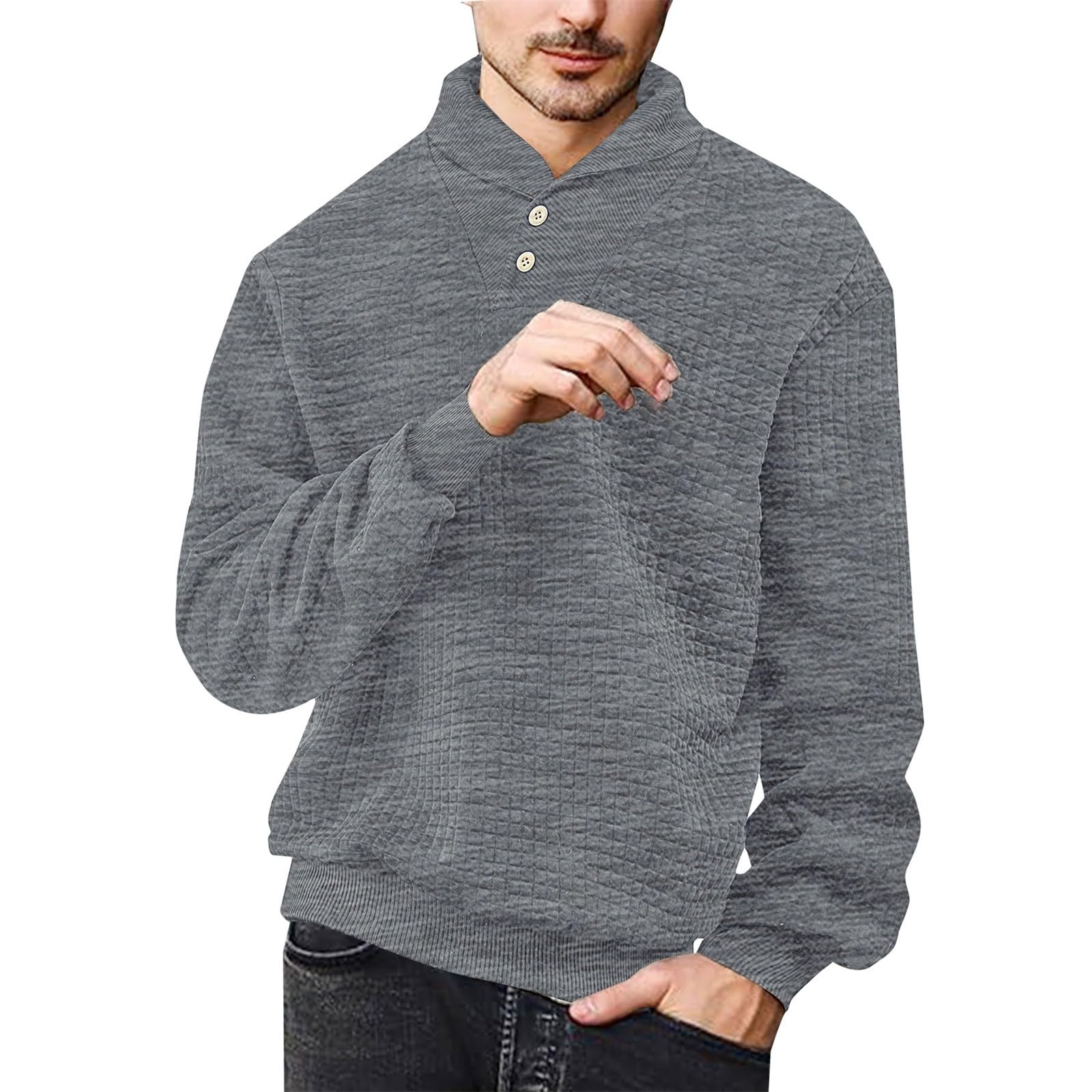 Chaquetones Hombre Invierno Sudadera Acolchada De Un Hombre, Suéter Informal Punto Manga Larga con Cuello Alto Y Alto. Mallas Futbol Ropa Deportiva Camisas Sin Mangas Muscle Fit Caza