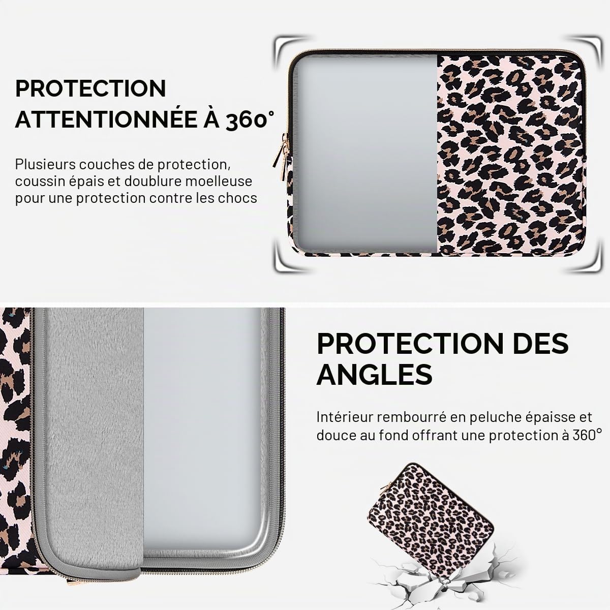 ARVOK Housse Ordinateur Portable 14 Pouces MacBook Air Pro 13 14 HP Dell Lenovo ASUS Acer Samsung Résistant Eau