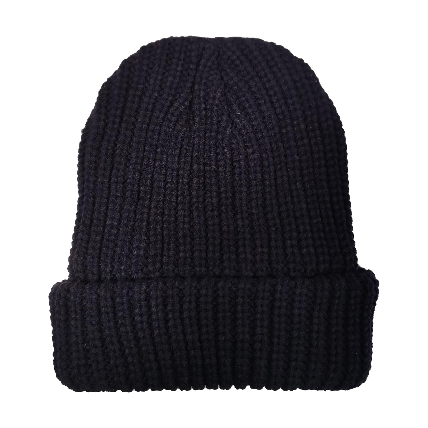 Undercover Men's Navy Knit Turn Up Thermal Beanie Hat Ma359
