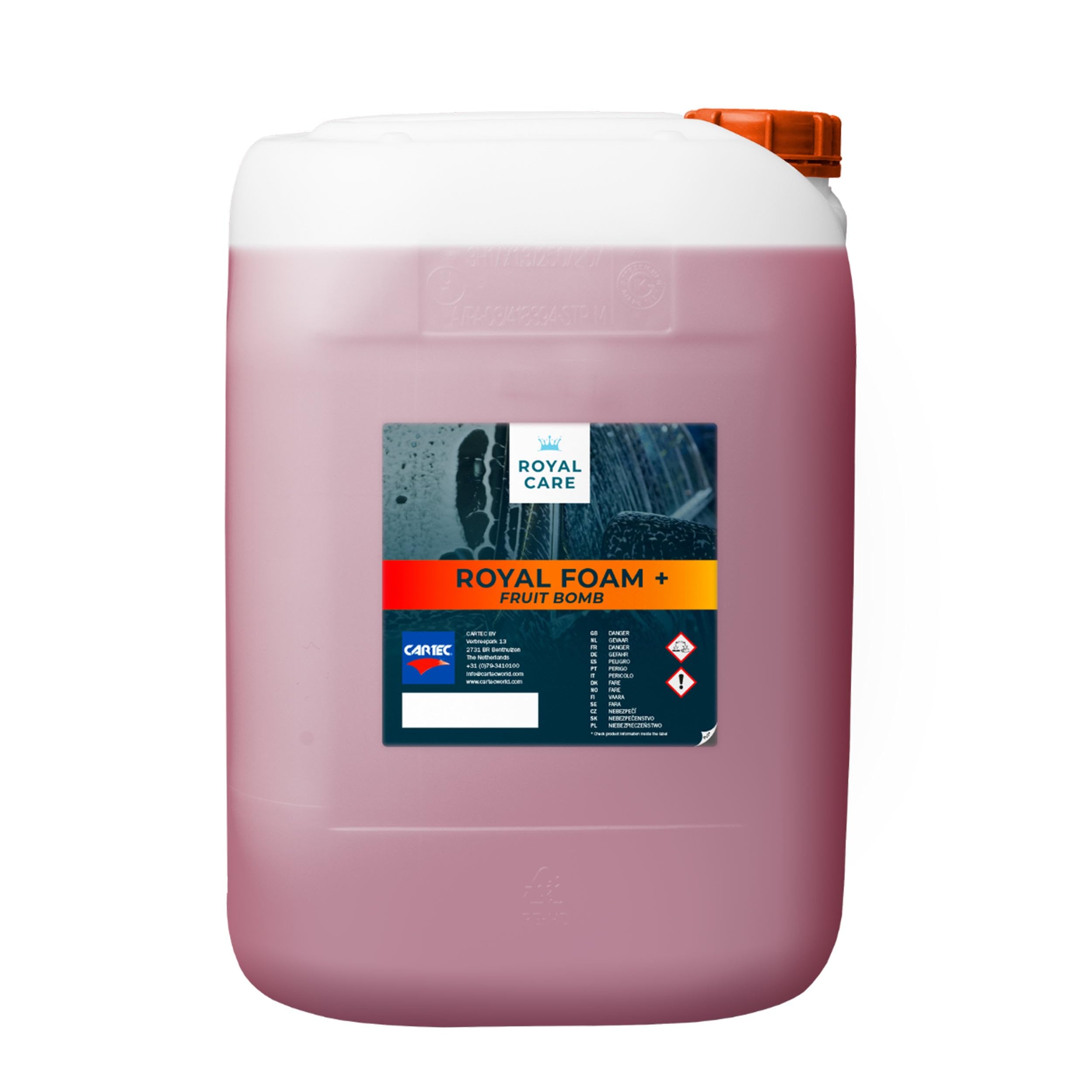 CARTEC Royal Foam + Fruit Bomb shampoo lavaggio auto schiumogeno profumato 10 L