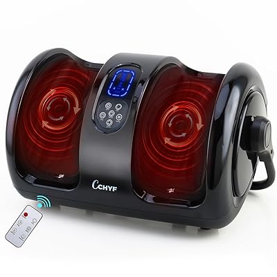 Shiatsu Foot Massager with Heat,Foot Massager for Plantar Fasciitis,Pain Relief and Heat Therapy,Massage Foot/Calf with Deep Kneading,Christmas Gift for Women and Men(Black)