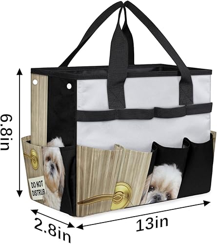 Miniatura 3 de Cute Puppy Garden Tool Tote Bag for Women Men Gardening Tool Storage Bags with 10 Pockets Standable Garden Home Tool Kits Organizer for Indoor