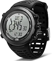 Relógio digital militar H001 para homens, relógio tático de aventura ao ar livre com altímetro, barômetro, bússola, termômetro, nascer/pôr do sol, temporizador – ideal para caminhadas, caminhadas