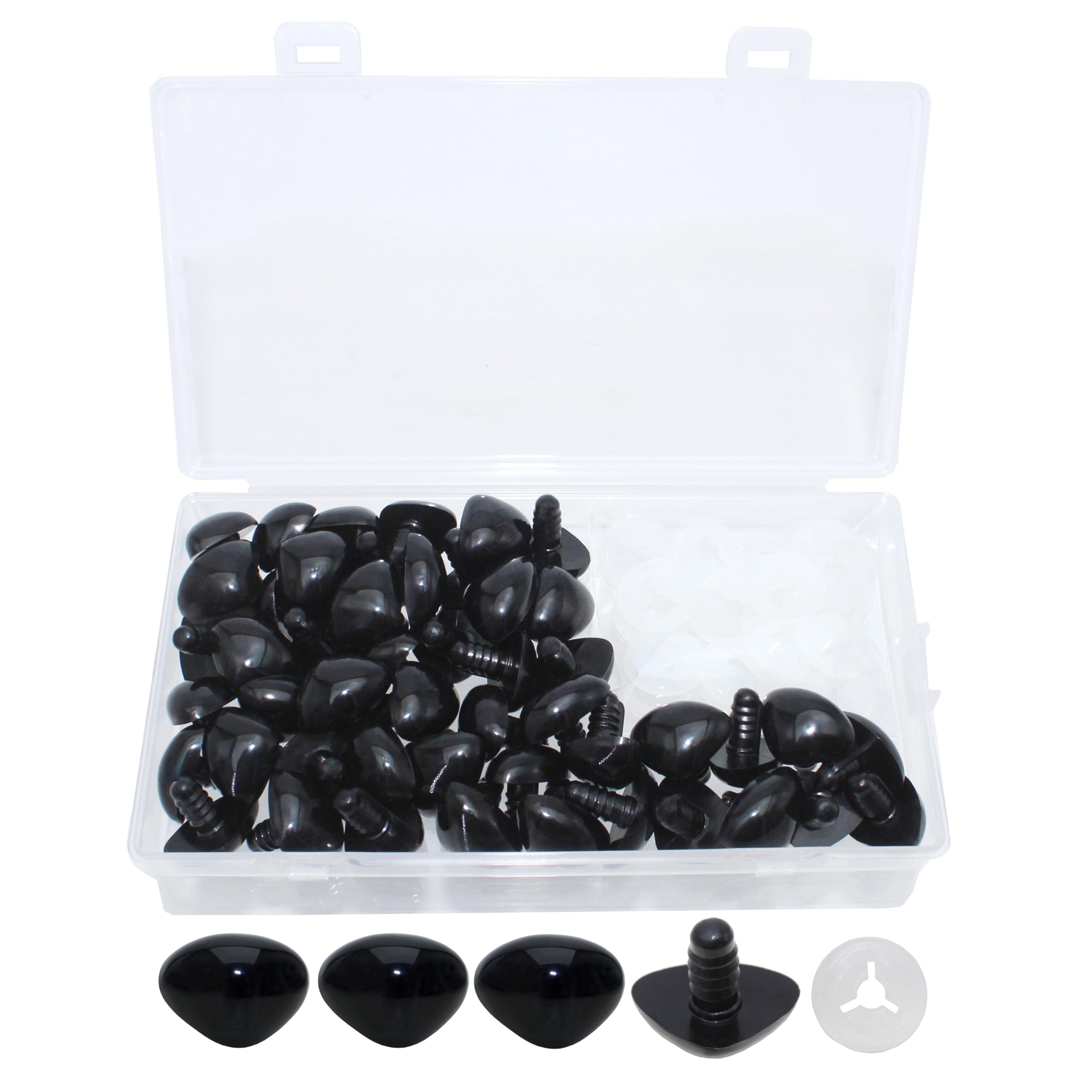 Amazon.com: ARTCXC 50Pcs 15 * 20mm Black Plastic Safty Nose