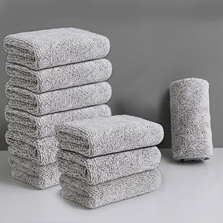 10PCS Kitchen Washcloths, Absorbent Microfiber Cleaning Cloths Fast Dryin for Bathroom & Kitchen
