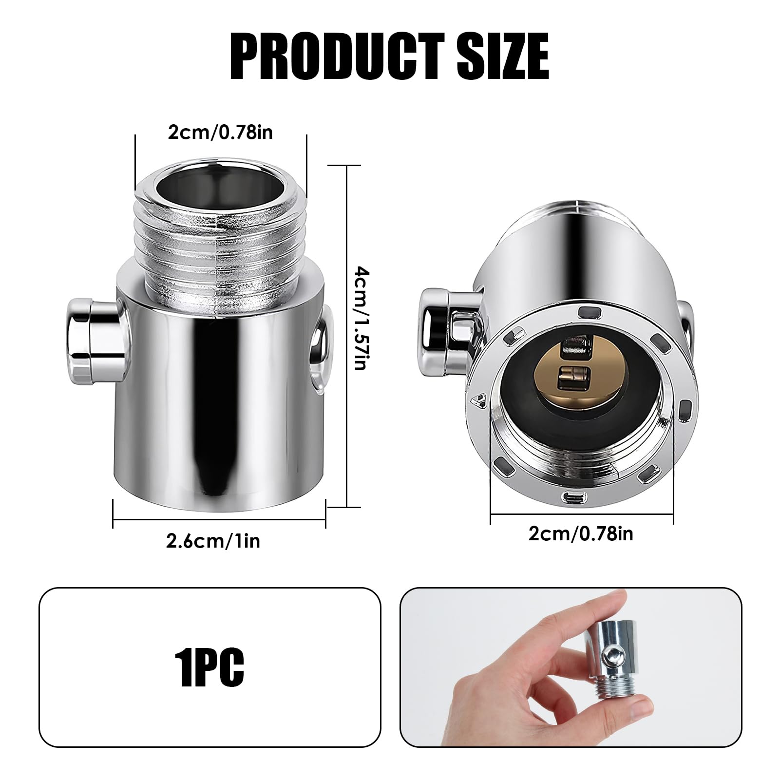 Valvola Deviatrice Doccia G1/2 In ABS - Cromata, Risparmio Idrico, Controllo Acqua Facile - Foto 6