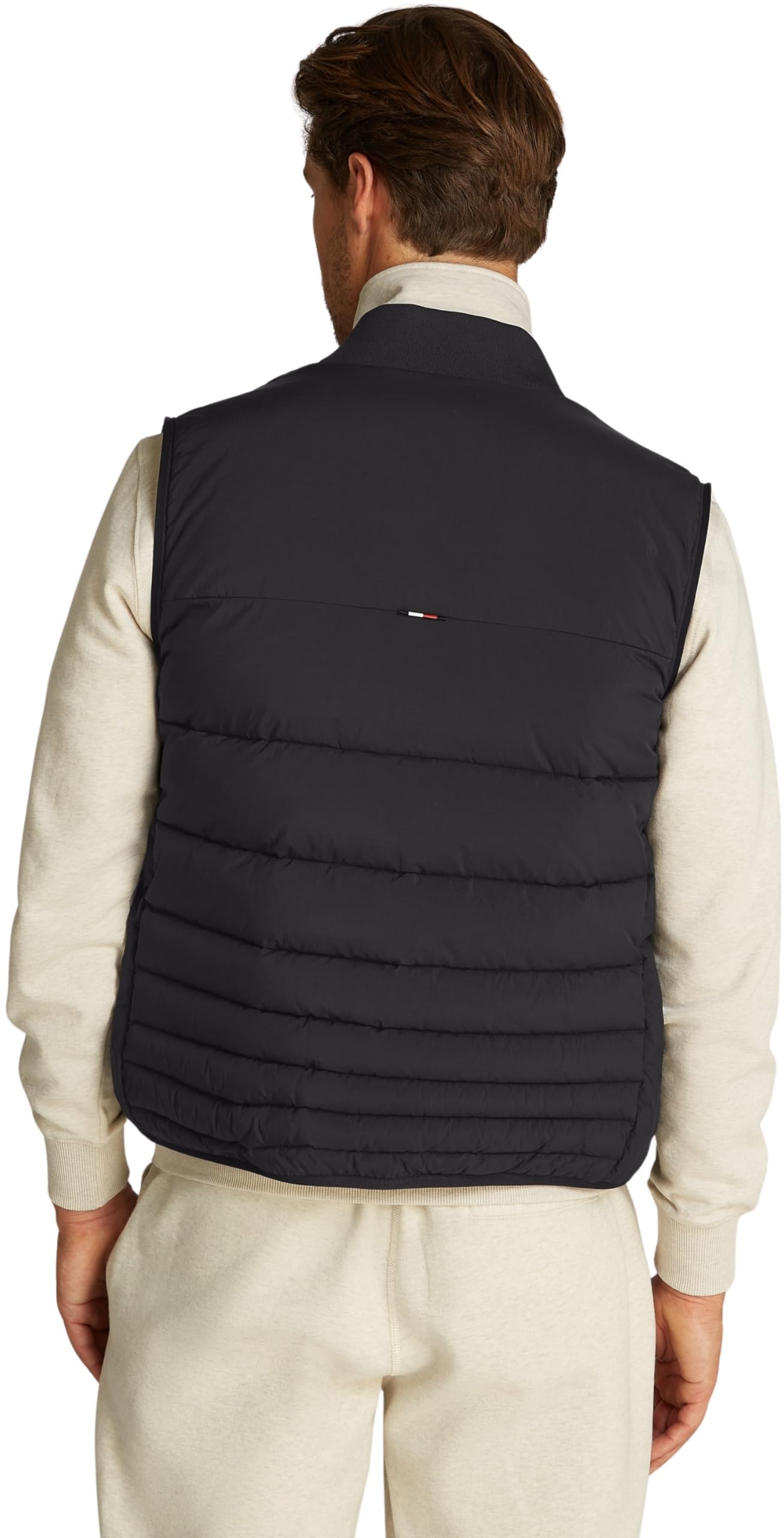 Tommy Hilfiger Herren Weste Mix Quilt Wasserabweisend, Schwarz (Black), S – Ansicht 2