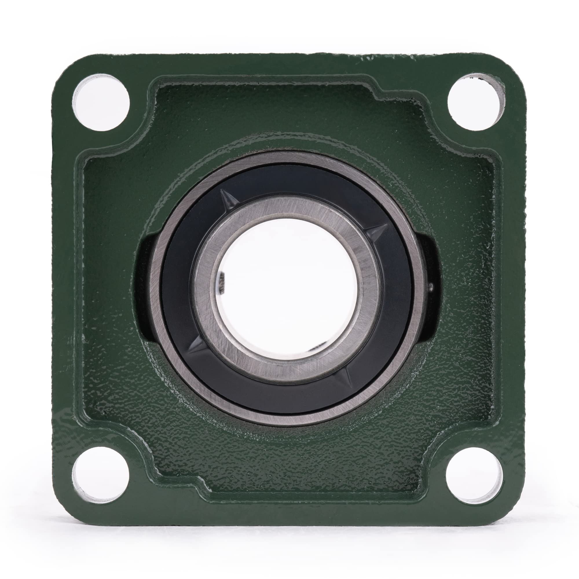XiKe 2 pezzi UCF207 foro 35mm Cuscinetti a blocco cuscinetto con flangia quadrata, Guscio integrale in ghisa e cuscinetti autoallineanti in acciaio al cromo.